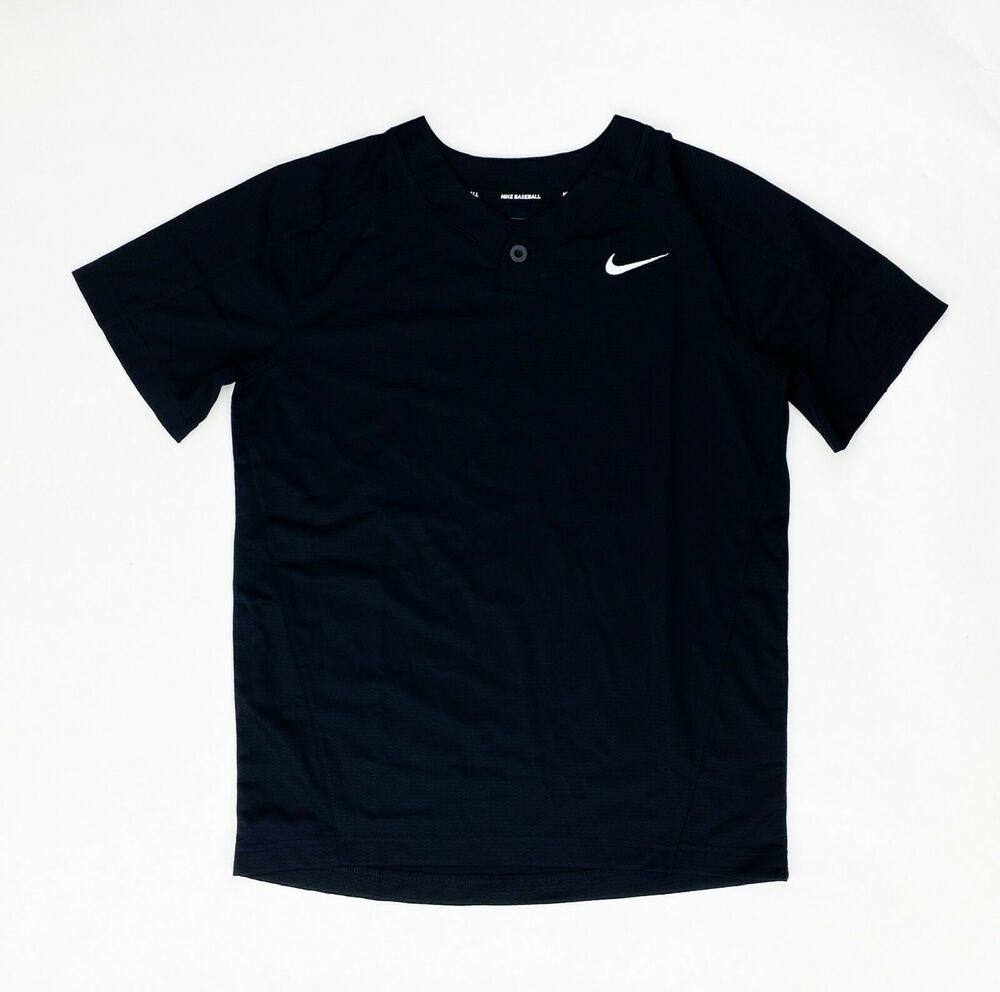 Nike Team One Button Baseball Jersey Boy's Youth Medium Green Shirt  BQ6420 Game