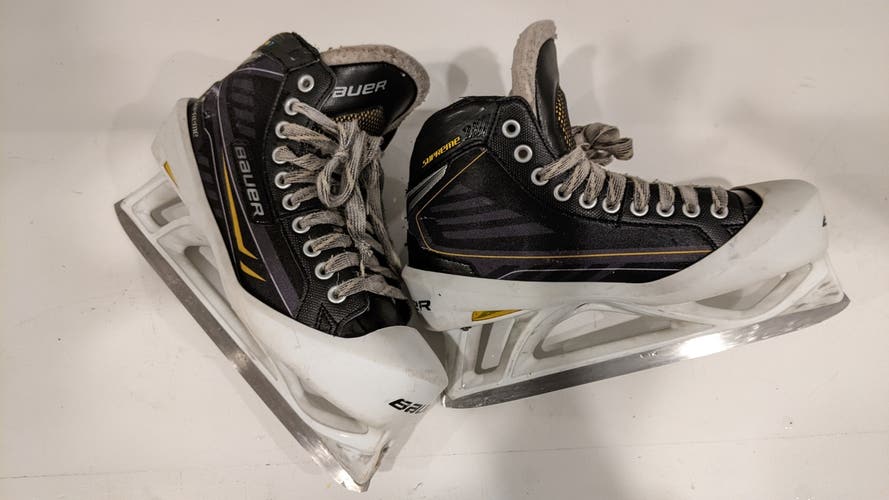 Senior Used Bauer Supreme One.7 Hockey Goalie Skates Regular Width Pro Stock Size 9.5