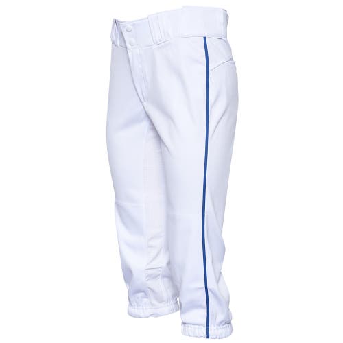 NWT Easton Prowess Girl's Piped Softball Pants White Royal Size XS