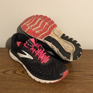 Brooks Womens Glycerin 16 1202781B070 Black Pink Running Shoes Size 9 B