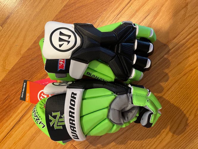 NY LIZARDS 2020 MLL Custom Warrior 13" Burn Pro Lacrosse Gloves