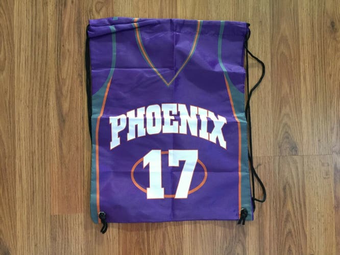 Phoenix Suns Lou Amundson #17 NBA BASKETBALL Purple Cinch Sack Jersey Backpack!