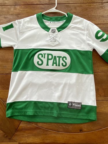John Tavares, #91, Youth L/XL Toronto Maple Leafs, White St. Patrick's Day NHL Jersey