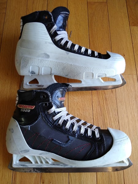 Senior Used Bauer Supreme 3000 Hockey Goalie Skates Regular Width Size 8.5