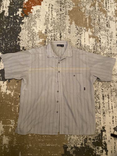 Patagonia Organic Cotton short sleeve button up shirt mens XL Gray
