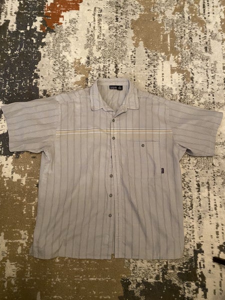 Patagonia Organic Cotton short sleeve button up shirt mens XL Gray