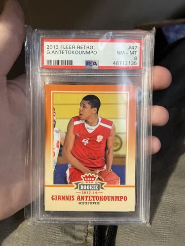2013 Fleer Retro Rookie #47 Giannis PSA 8