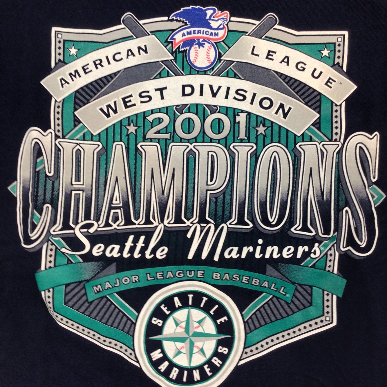 Seattle Mariners 2001 AL West Division Champions MLB T-Shirt - XL – The  Vintage Store