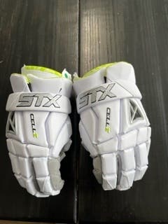 New STX Cell V 14” Lacrosse Gloves Lax Large L White New