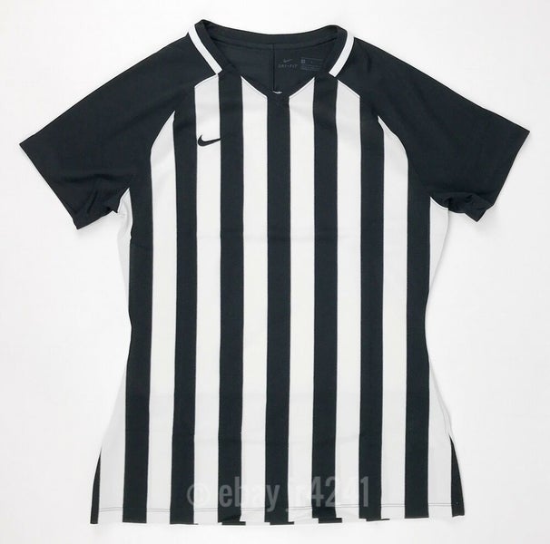 Nike Women's M US SS Striped Division III Soccer Jersey Black White 894099