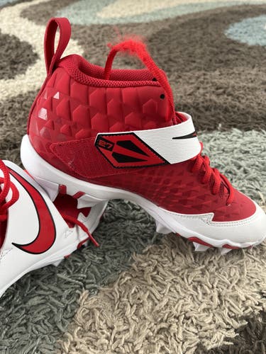 Nike Trout Red New Adult Men's Size 7.5 (Women's 8.5) Molded Cleats Nike High Top 856 fastflex