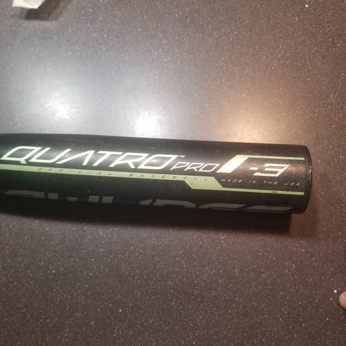 Used BBCOR Certified Rawlings Quatro Pro Bat (-3) 30 oz 33"