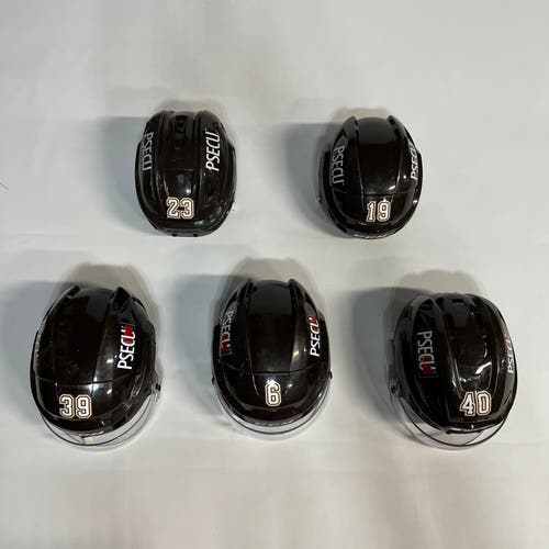 3 Remaining Used Pro Stock Helmets - Hershey Bears AHL