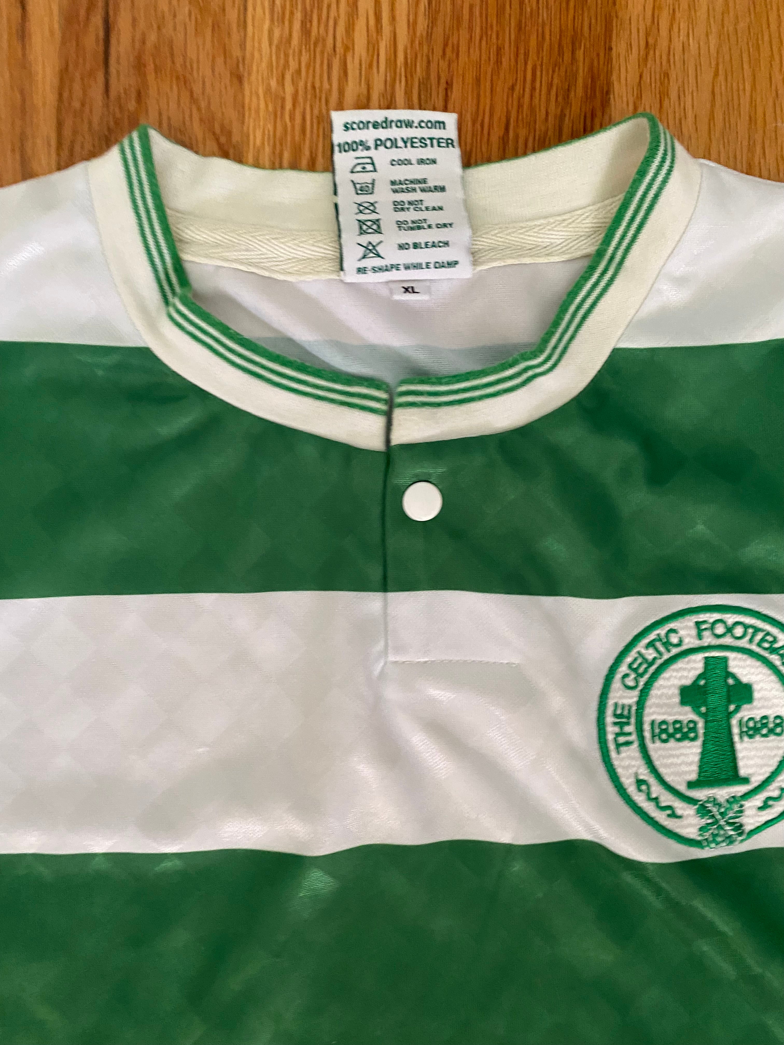 Celtic 1988 Centenary Retro Football Shirt Men's New XL Jersey