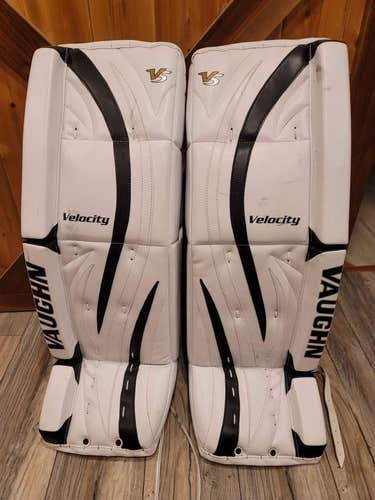 Vaughn Velocity V5 Goalie Leg Pads Pro Stock 34" plus 1.5