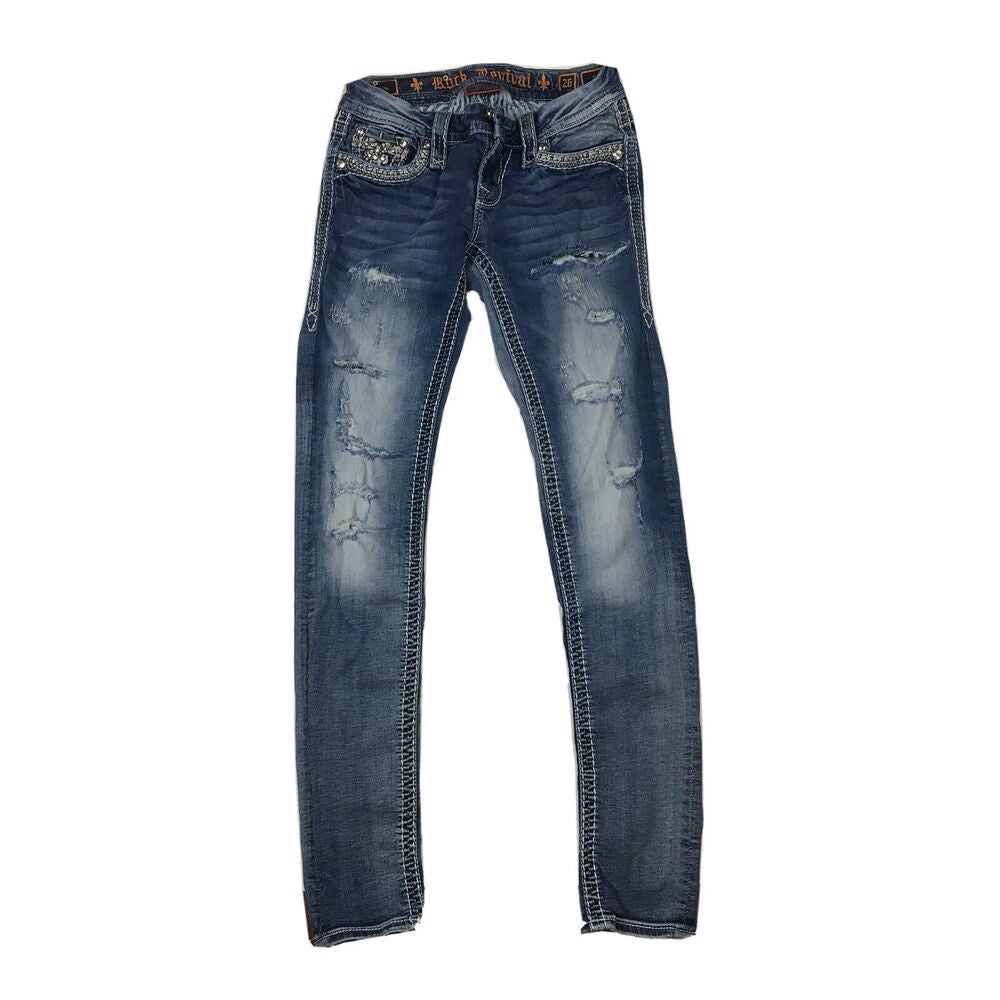 Rock Revival Luiza Skinny Denim Blue 