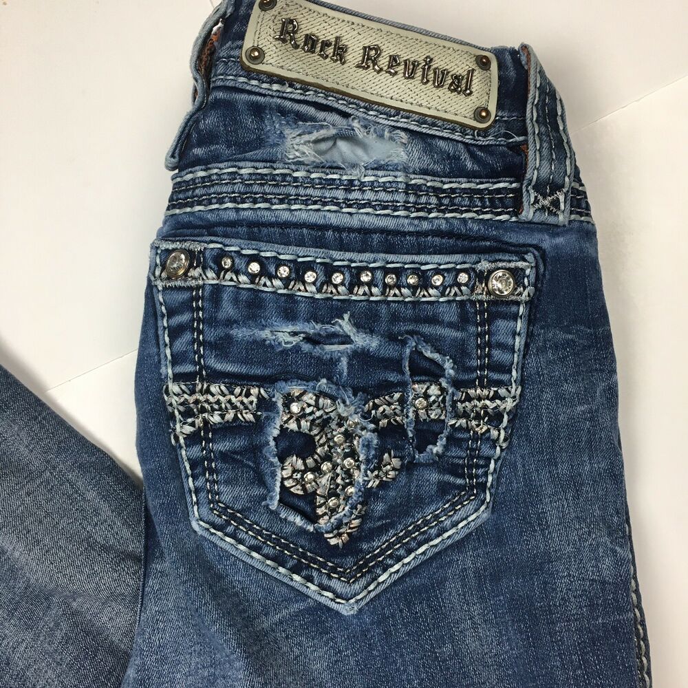 Rock Revival Luiza Skinny Denim Blue 