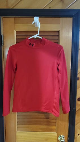 Red Youth Unisex Used XL Under Armour Compression Long Sleeve Shirt