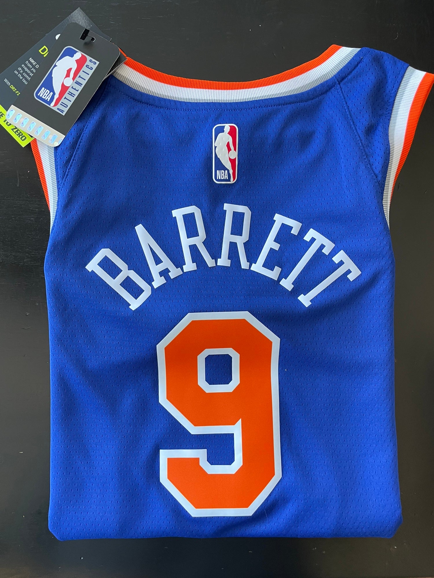 Nike Youth New York Knicks RJ Barrett No.9 T-Shirt - White - S - S (Small)