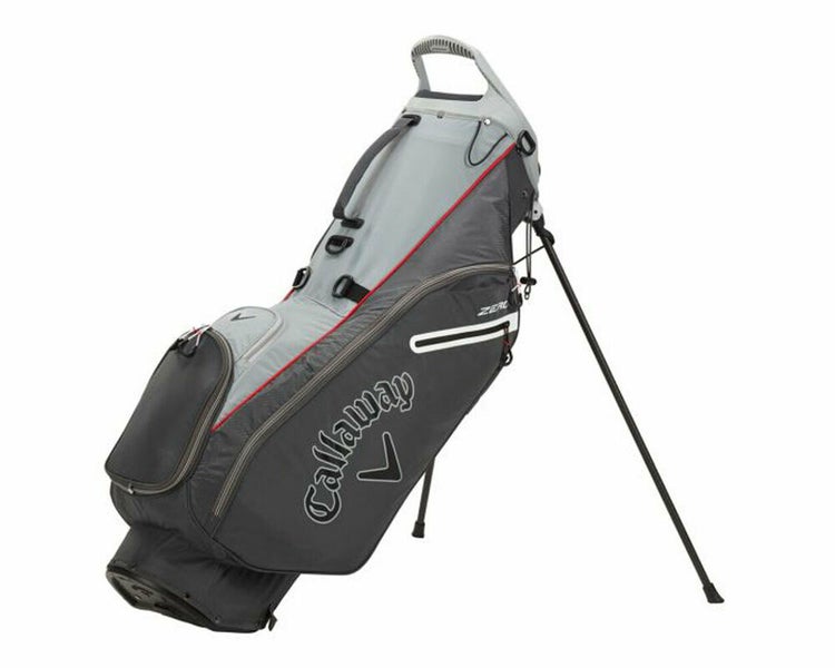 NEW 2021 Callaway Hyper Lite Zero Charcoal/Silver/White Double Strap Stand Bag
