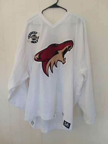 Phoenix Coyotes unused white #35 CCM practice jersey size 56 non-goalie cut/everything sewn on