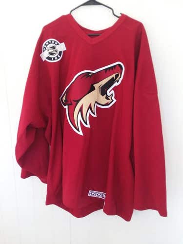 Phoenix Coyotes unused red #60 CCM practice jersey size 56 non-goalie cut/everything sewn on