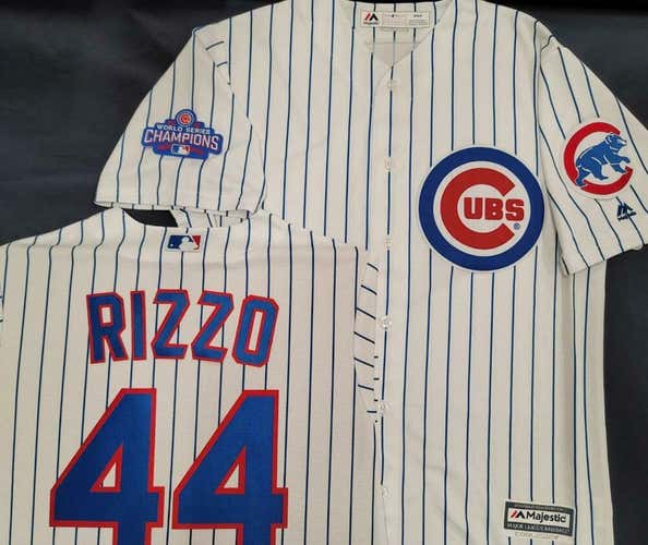 20215 Majestic Chicago Cubs ANTHONY RIZZO 2016 World Series Champions JERSEY