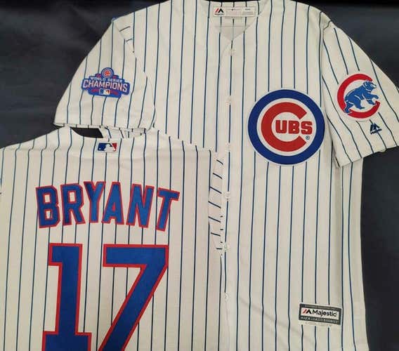 20215 Majestic Chicago Cubs KRIS BRYANT 2016 World Series Champions JERSEY