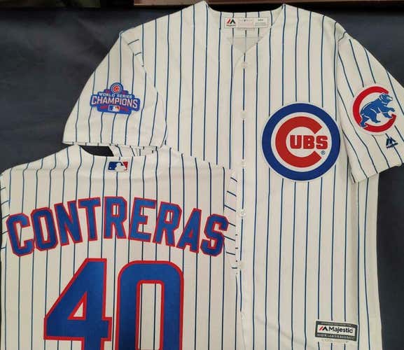 20215 Majestic Chicago Cubs WILLSON CONTRERAS 2016 World Series Champions JERSEY