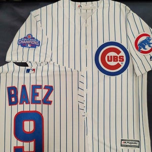 20215 Majestic Chicago Cubs JAVIER BAEZ 2016 World Series Champions JERSEY