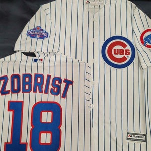 20215 Majestic Chicago Cubs BEN ZOBRIST 2016 World Series Champions JERSEY