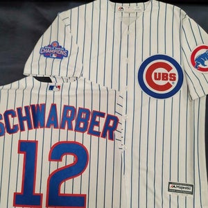 20215 Majestic Chicago Cubs KYLE SCHWARBER 2016 World Series Champions JERSEY