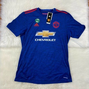Manchester United Kit Soccer Jersey Blue adidas Climacool Men's L NWT $90.00