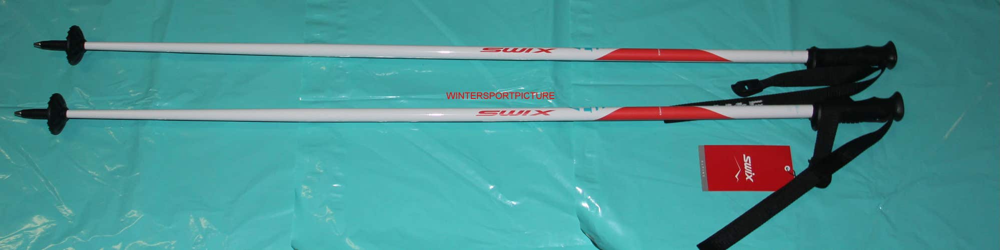NEW 2024 Swix Techlite  women's alpine ski poles Swix white NEW 120CM
