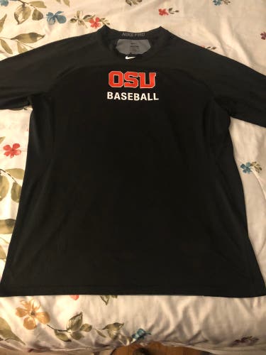 mens XXL nike OSU baseball pro fitted hypercool 3/4 sleeve