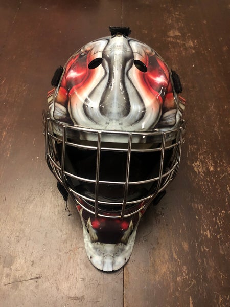 Used Bauer NME3 Goalie Mask With Demon Design