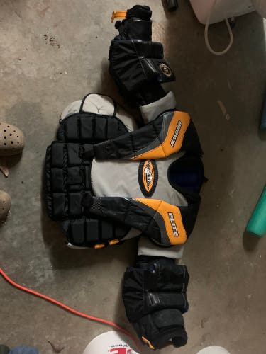Brown Hockey Goalie Chest and Arms