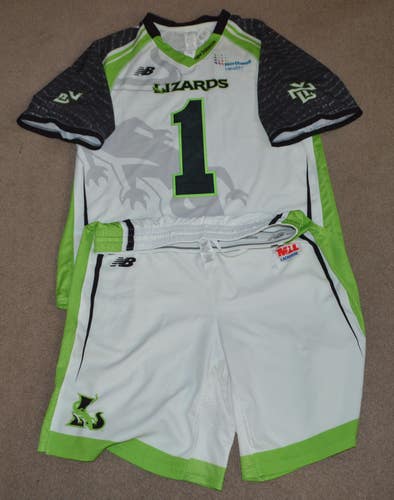 Sean O'Brien 2020 New York Lizards Game Worn Jersey + Game Worn Shorts CUSTOM BUNDLE