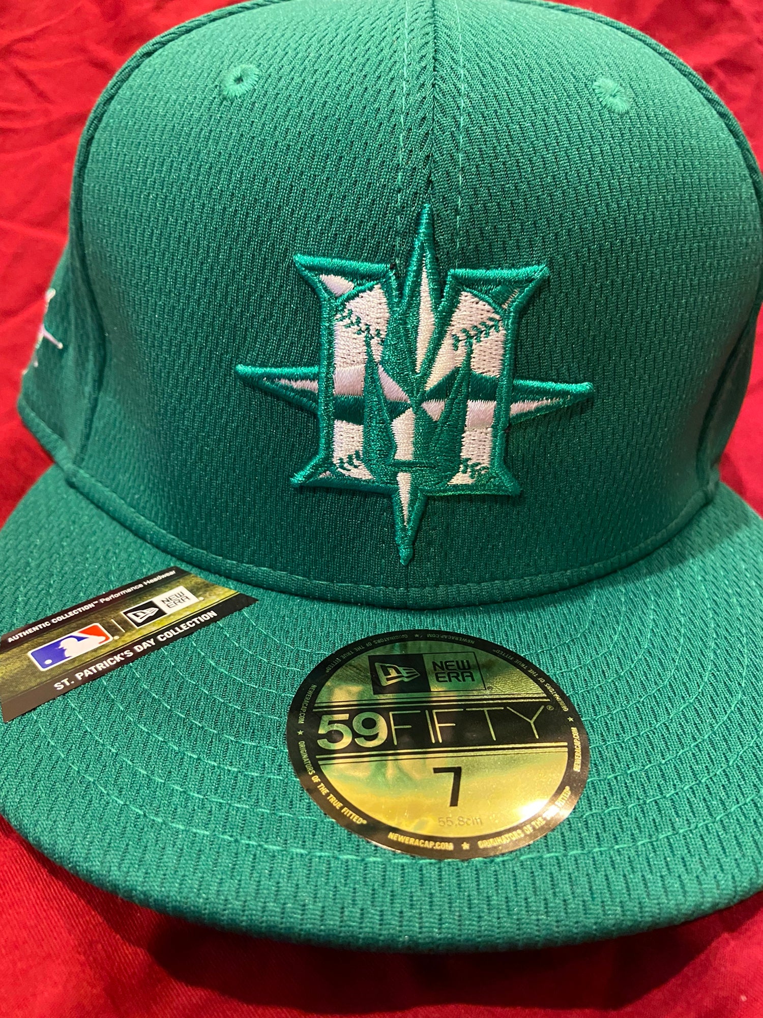 MLB Seattle Mariners Green St. Patrick's Day 59Fifty New Era Hat Size 7 *  NEW