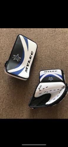 Mylec hockey glove and blocker goalie