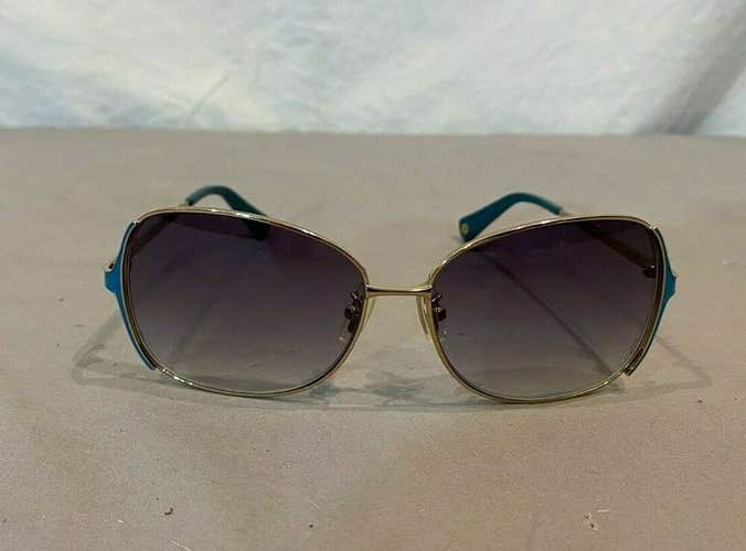 Coach S1002 Gold & Teal Sunglasses w/Gray Lenses READ Satisfaction Guaranteed