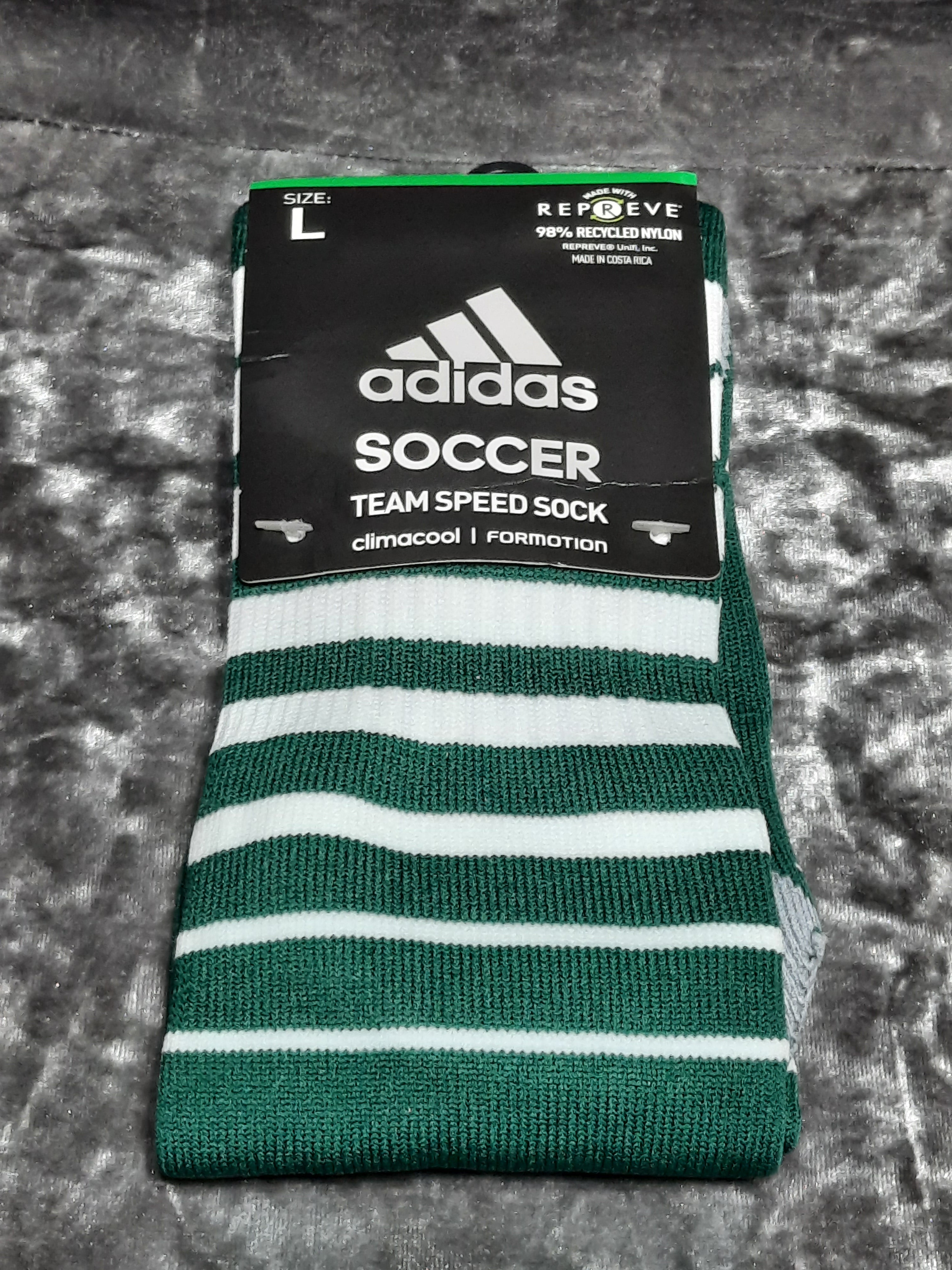 terrorismo Útil Abandono Adidas Unisex Soccer Team Speed Sock *Climacool & Formation *Green/White  *Large | SidelineSwap