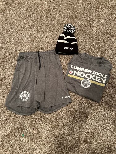 Bundle Ccm USHL Shirt beanie and Ccm Shorts
