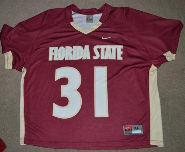 Florida State Seminoles Game Worn Nike Lacrosse Jersey.