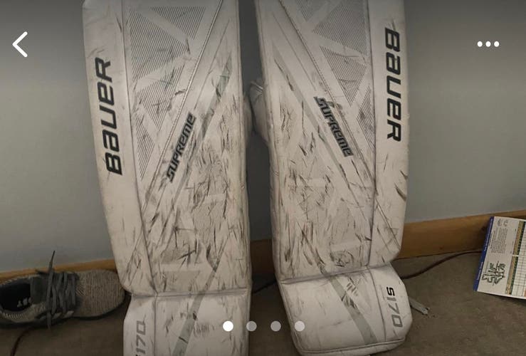 White Goalie Pads