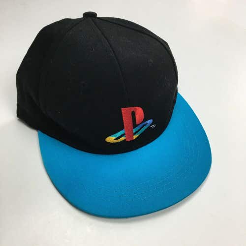 Sony Playstation PS Logo Game System Snapback Hat Cap Black/Blue Adjustable