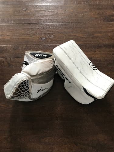 Used Full Right Warrior Ritual GT2 and CCM glove Jr.