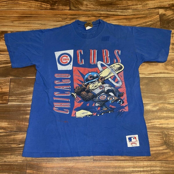 Vintage 1992 Chicago Cubs Jack Davis Cartoon Nutmeg MLB Graphic T-Shirt  Size M/L