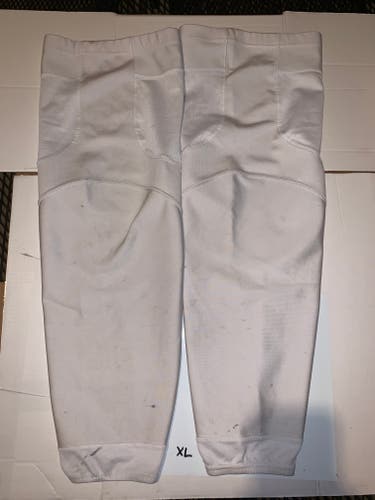 White Senior Used XL Reebok Practice Socks Pro Stock