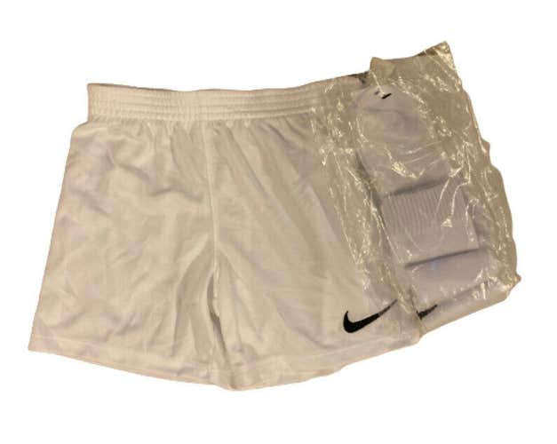 New W/O Tags Nike Park 20 Little Kids Soccer Shorts with Socks White Size XS